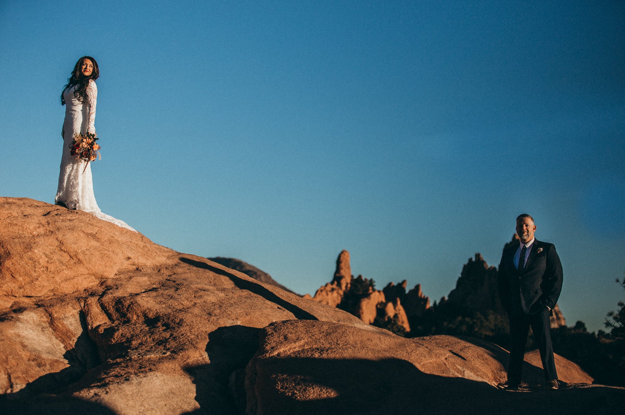 garden of the gods elopement sunrise ceremony